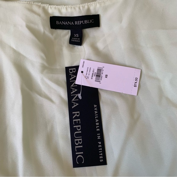 Banana Republic Pleated Sleeveless Blouse Honeydew Green NWT Size XS Tank Top - Picture 4 of 11